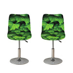 Green Ivy Leaf Print Bar Stool Covers