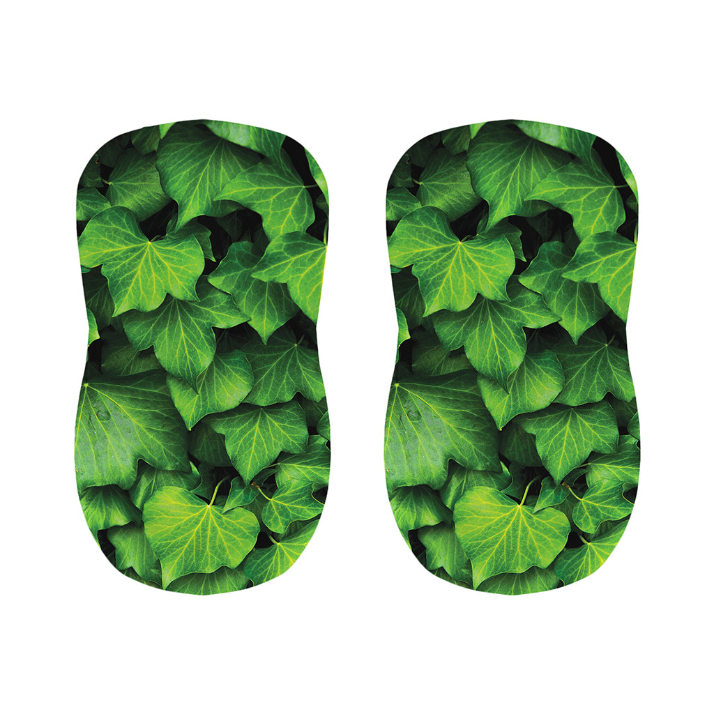 Green Ivy Leaf Print Bar Stool Covers