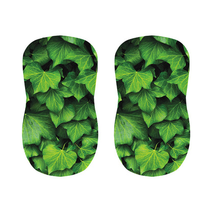 Green Ivy Leaf Print Bar Stool Covers