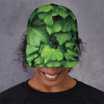 Green Ivy Leaf Print Baseball Cap