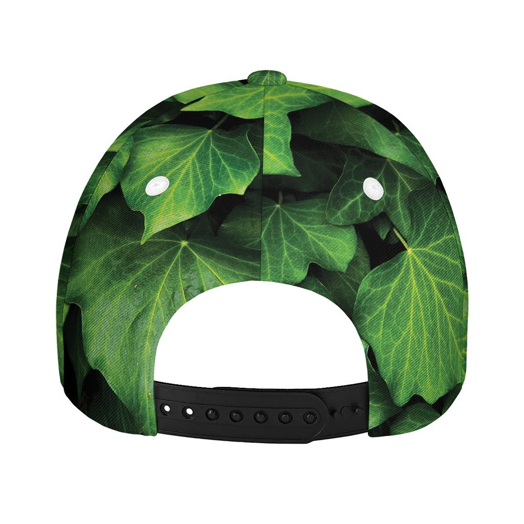 Green Ivy Leaf Print Baseball Cap