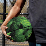 Green Ivy Leaf Print Basketball