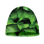 Green Ivy Leaf Print Beanie