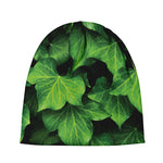 Green Ivy Leaf Print Beanie