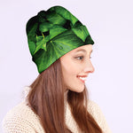 Green Ivy Leaf Print Beanie