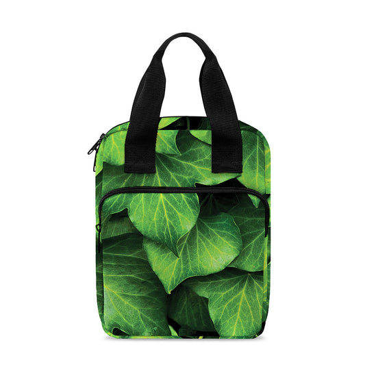 Green Ivy Leaf Print Bible Tote Bag