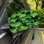 Green Ivy Leaf Print Car Side Mirror Covers