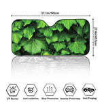 Green Ivy Leaf Print Car Windshield Sun Shade