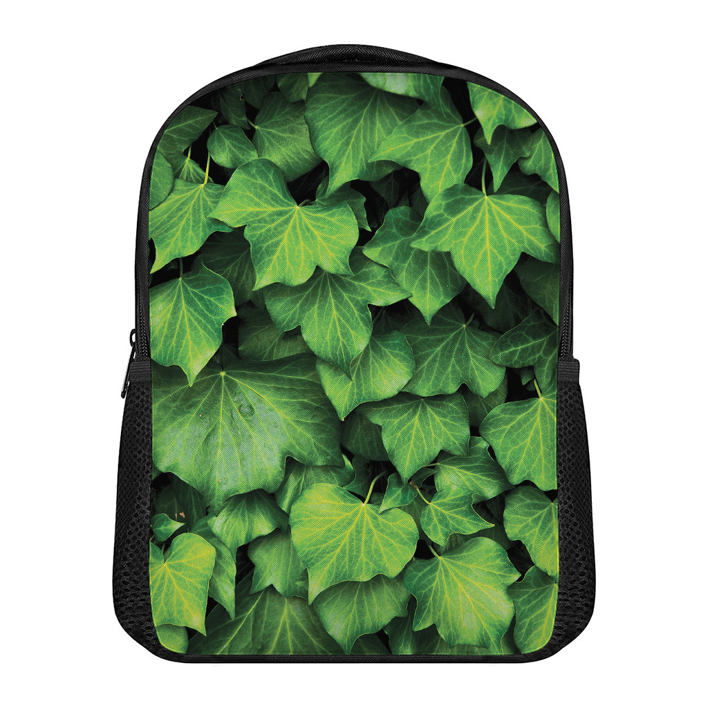 Green Ivy Leaf Print Casual Backpack