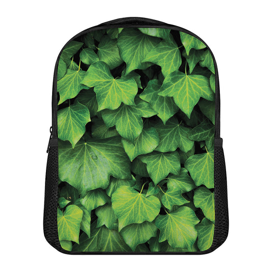 Green Ivy Leaf Print Casual Backpack