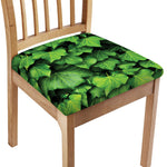 Green Ivy Leaf Print Chair Cushion Cover