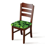 Green Ivy Leaf Print Chair Cushion Cover