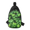 Green Ivy Leaf Print Chest Bag