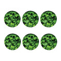 Green Ivy Leaf Print Coaster Set