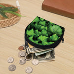 Green Ivy Leaf Print Coin Purse