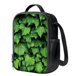 Green Ivy Leaf Print Crossbody Lunch Bag