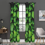 Green Ivy Leaf Print Curtain