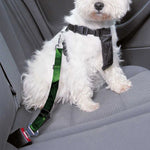 Green Ivy Leaf Print Dog Seat Belt