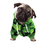 Green Ivy Leaf Print Dog Zip Up Hoodie