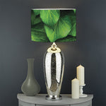 Green Ivy Leaf Print Drum Lamp Shade