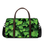 Green Ivy Leaf Print Duffle Bag