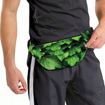 Green Ivy Leaf Print Fanny Pack