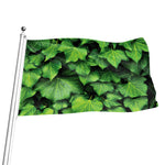 Green Ivy Leaf Print Flag