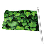 Green Ivy Leaf Print Flag