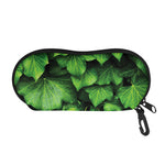 Green Ivy Leaf Print Glasses Case
