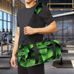Green Ivy Leaf Print Gym Bag