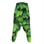 Green Ivy Leaf Print Hammer Pants