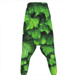 Green Ivy Leaf Print Hammer Pants