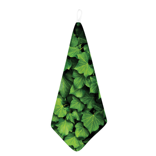 Green Ivy Leaf Print Hand Towel