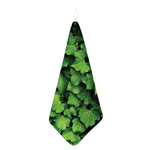 Green Ivy Leaf Print Hand Towel