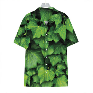 Green Ivy Leaf Print Hawaiian Shirt