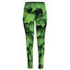 Green Ivy Leaf Print High-Waisted Pocket Leggings