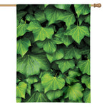 Green Ivy Leaf Print House Flag