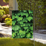 Green Ivy Leaf Print House Flag