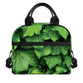 Green Ivy Leaf Print Insulated Lunch Bag