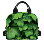 Green Ivy Leaf Print Insulated Lunch Bag