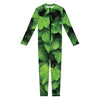 Green Ivy Leaf Print Jumpsuit