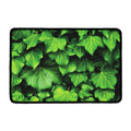 Green Ivy Leaf Print Kitchen Mat