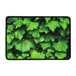 Green Ivy Leaf Print Kitchen Mat