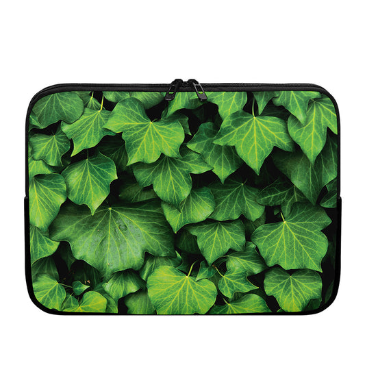 Green Ivy Leaf Print Laptop Sleeve