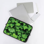 Green Ivy Leaf Print Laptop Sleeve