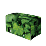 Green Ivy Leaf Print Leather Tissue Box Cover