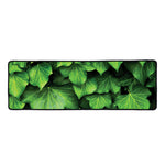 Green Ivy Leaf Print Long Kitchen Mat