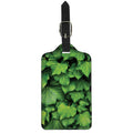 Green Ivy Leaf Print Luggage Tag