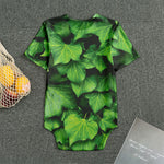 Green Ivy Leaf Print Men's Bodysuit