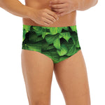 Green Ivy Leaf Print Men's Briefs